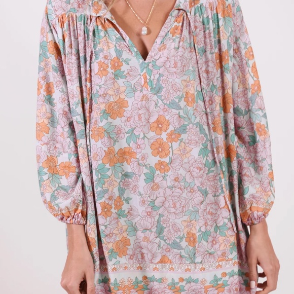 Sea Lustre Paige Mini Tunic Dress in Seaglass - Picture 5 of 5